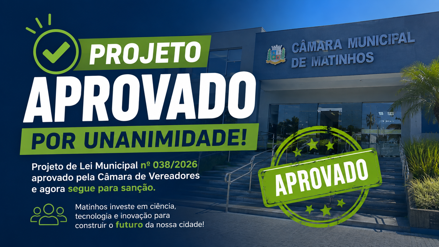 Lei que Cria Fundo De Tecnologia em Matinhos é Aprovado Pela Câmara de Vereadores